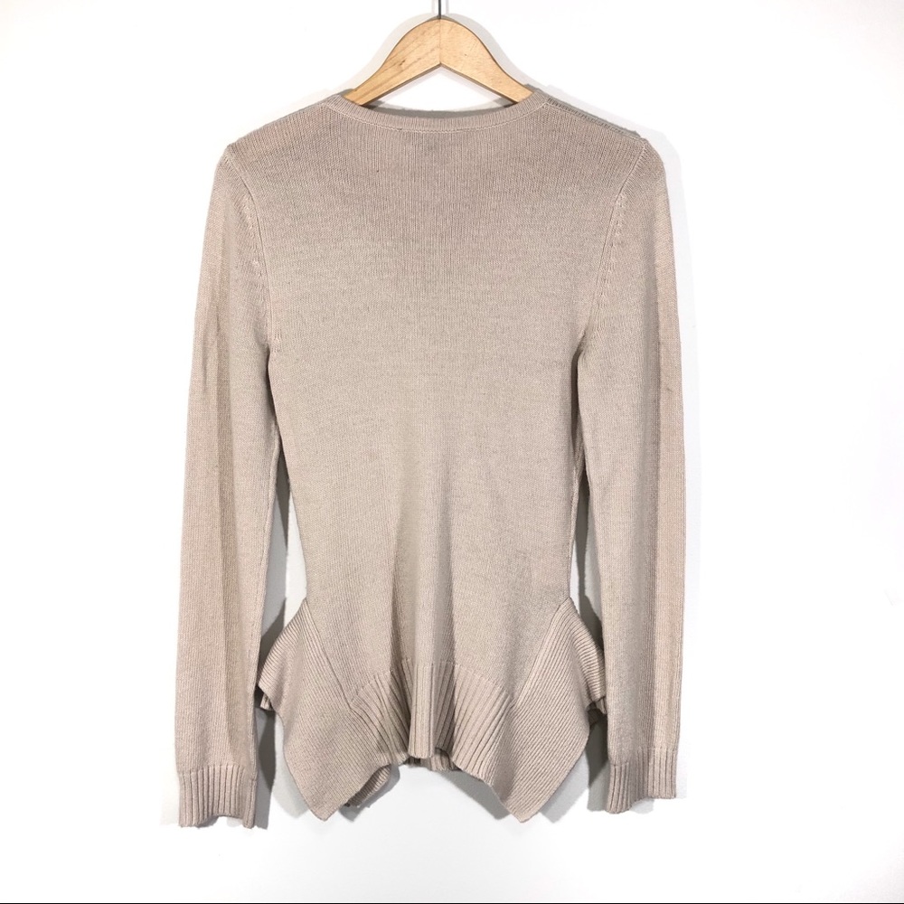 BCBGMaxAzria Loretta beige Sweater with beaded accents - Picture 12 of 13